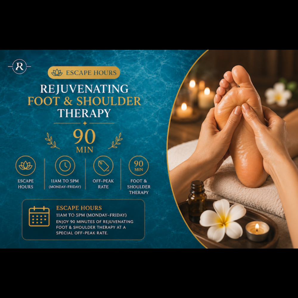 RM 88 Escape Hours Rejuvenating Foot and Shoulder Therapy 90 min