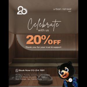 Enjoy 20% Off for any body massage and spa treatment